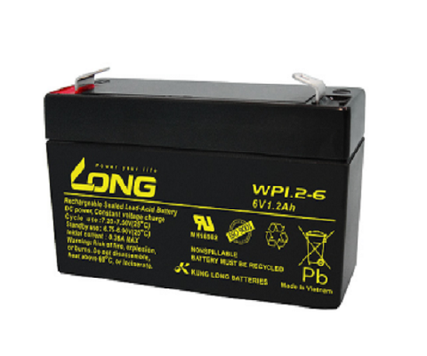 Long WP1.2 – 6 1.2ah 6v Valve Regulated Lead Acid Battery