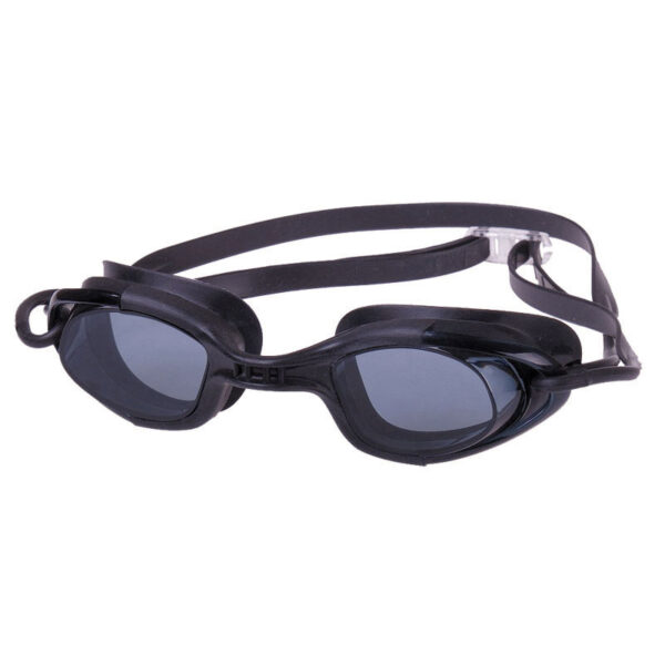 Swimming Goggle, w/ Antifog lens, Silicone eyecups & strap, black