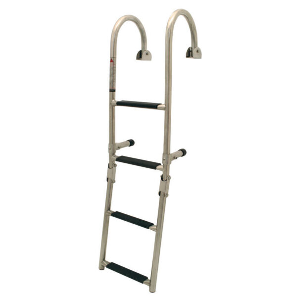 Folding ladder, 2+2 steps, Inox 316, 250x920mm
