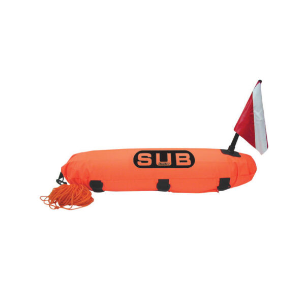 Torpedo Diving Marker Buoy, Reinfoced, ''Safe Dive'' with 20m rope