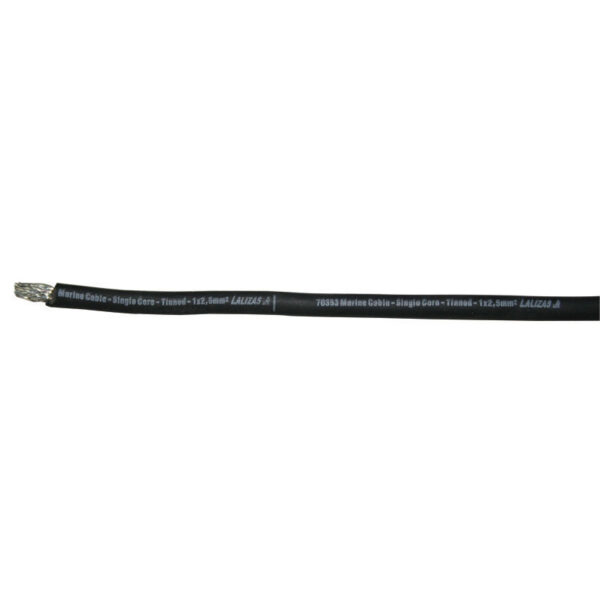 Marine Cable, Single core, Tinned, 1x16mm2, black
