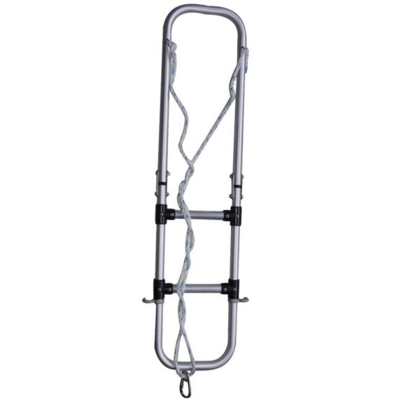 Aluminium, folding ladder for inflatable boats, 2 steps, 240x900mm