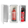 Storage Case f/Fire Extinguisher 2kg, w/o Door, White