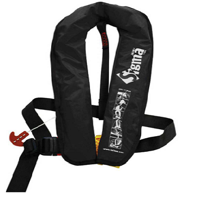 Lalizas Sigma Automatic 170N Plastic Buckle Harness & Zipper - Black