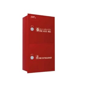 Recessed Mounted Double Door Cabinet MS Red Powder Coated