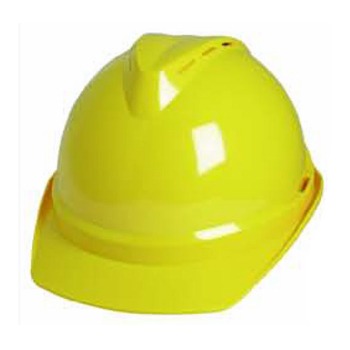 Safety Helmet SH 803 R Ratchet Type With Ventilation ABS Shell - Yellow
