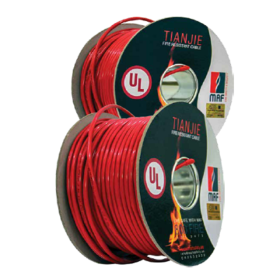 Tianjie Fire Resistant Shielded Cable 1mm x 2 core - Red