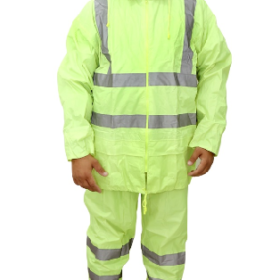 Vaultex 2 Pc High Visibility Rain Suit Pvc / Polyester