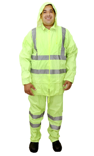 Vaultex 2 Pc High Visibility Rain Suit Pvc / Polyester